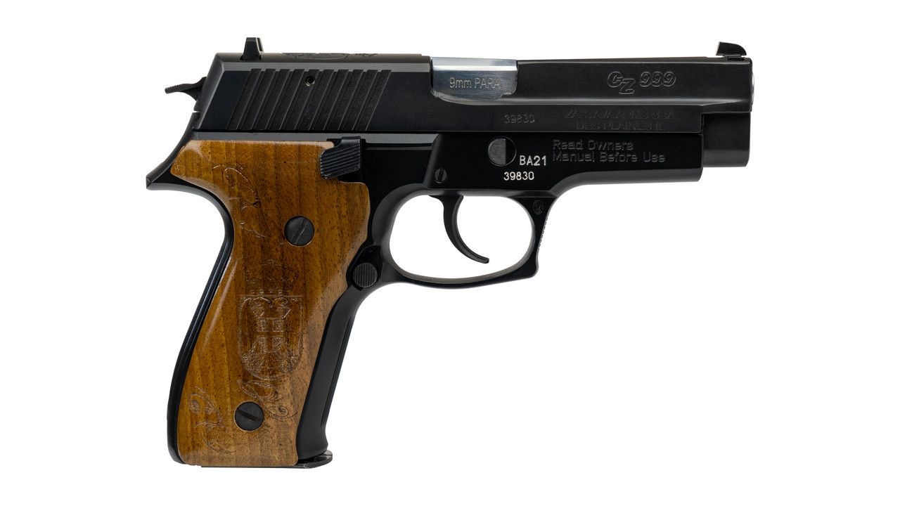 Zastava CZ999 Pistol CZ999SC, 9mm, 4.25in, Wood Grips, Ambidextrous, 15 Rds