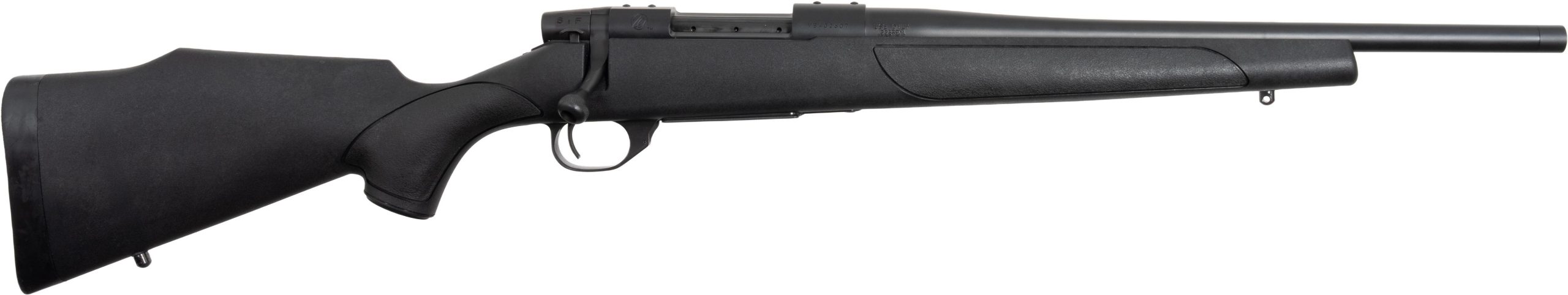 Weatherby Vanguard Obsidian Rifle VTX308NR18T, 308 Win, 18", Black Monte Carlo Synthetic Stock, 4 Rds