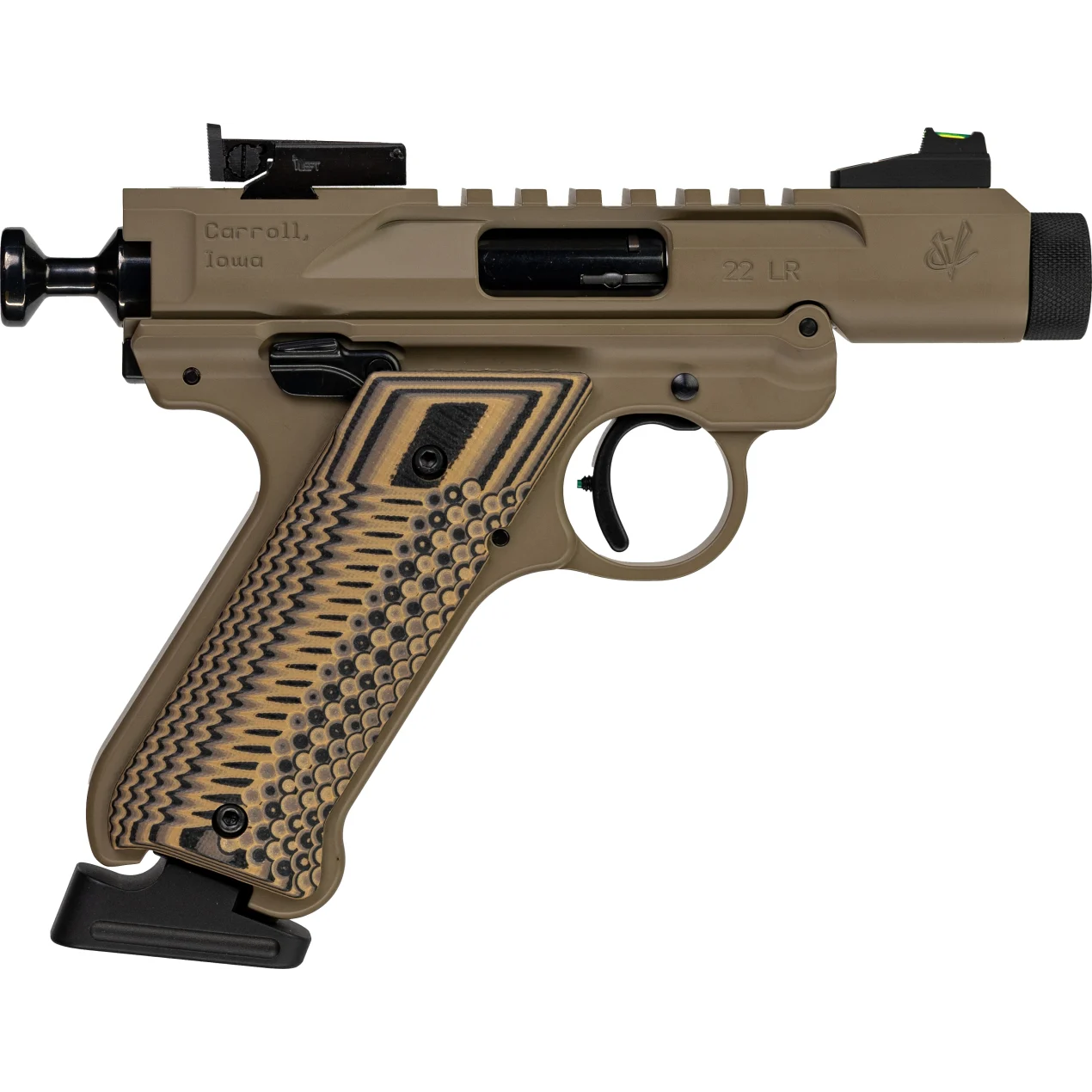 Volquartsen Mini Mamba-TF Pistol VF4H-0309, 22 Long Rifle, 3", FDE G10 Grips, FDE Finish, 10 Rds