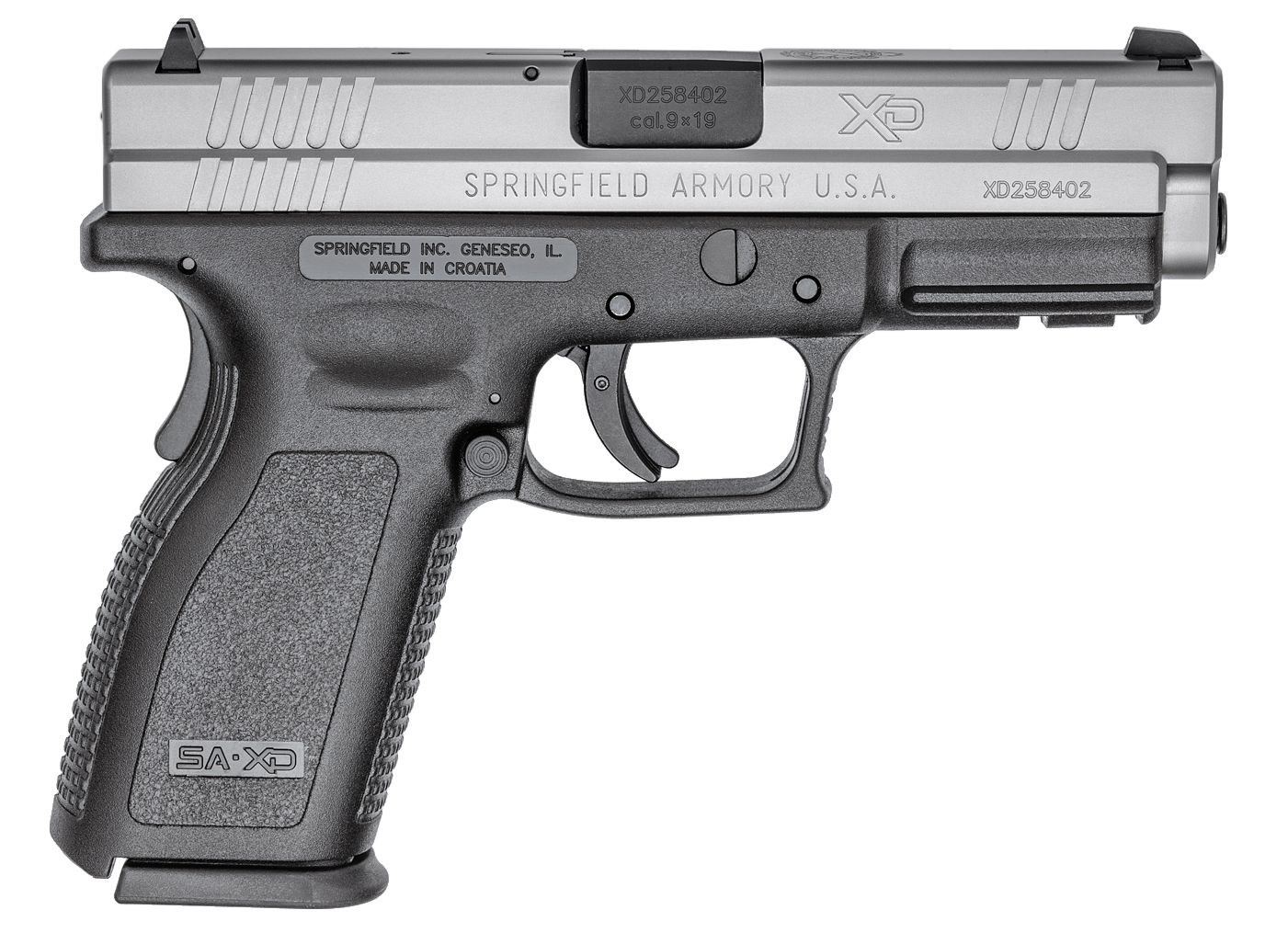 Springfield XD Service Pistol XD9301, 9mm, 4in, 10 Rds