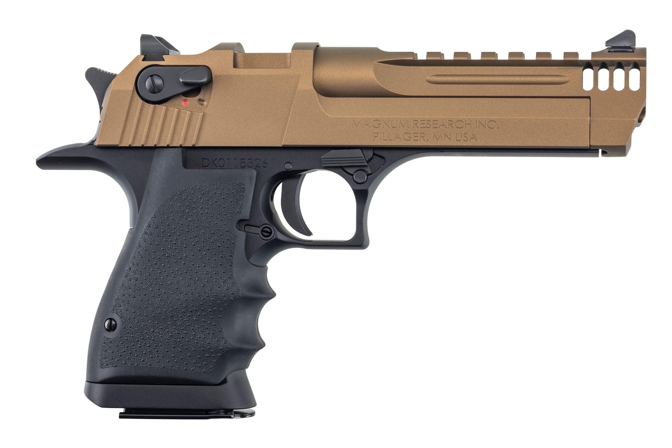Magnum Research Desert Eagle L5 Pistol DE44L5BB, 44 Magnum, 5.0in, Rubber Grips, Bronze Cerakote, 8 Rds