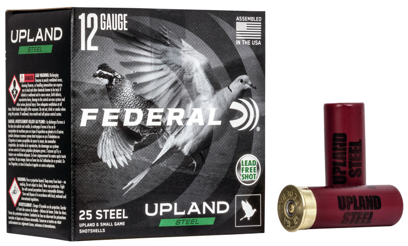 Federal Upland Steel 12ga 2-3/4″ 1-1/8oz. #7.5 25rd Box #USH12 7.5