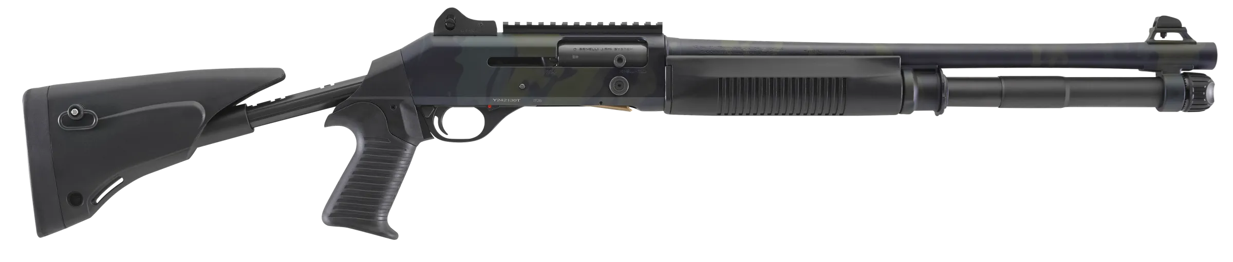 Benelli M4 EXT Tactical Shotgun 11787, 12 Gauge, 18.5" , 3" Chmbr, Multicam Black Synthetic, Pistol Grip, 7+1 Rds