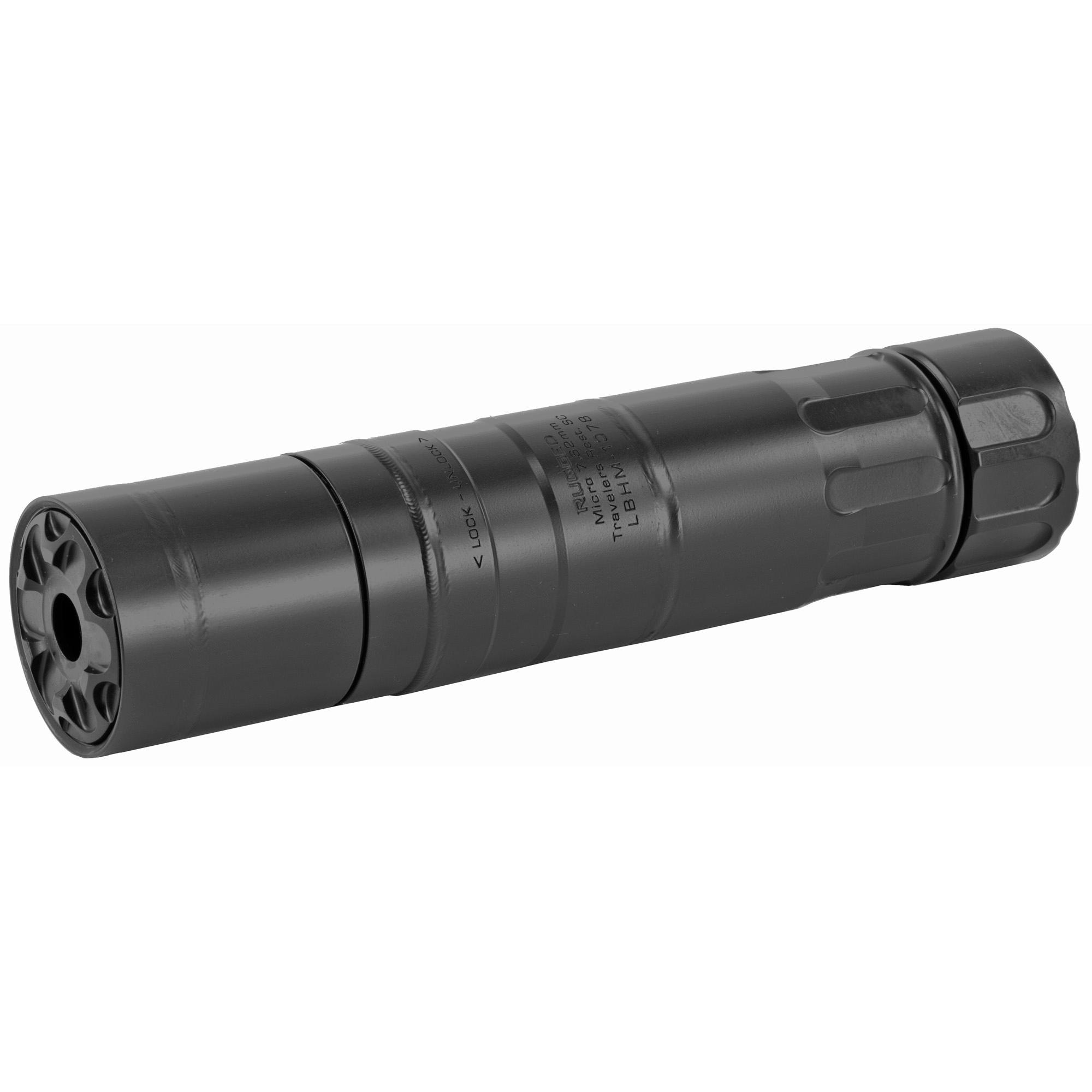 Rugged Suppressors MIC01762 Micro30 7.62 Cal Suppressor, W/ 5/8x24 Muzzle Brake, Black
