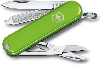 Victorinox Classic SD 2.3" Swiss Army Knife Smashed Avocado Green ABS Handles 7 Functions - 0.6223.43
