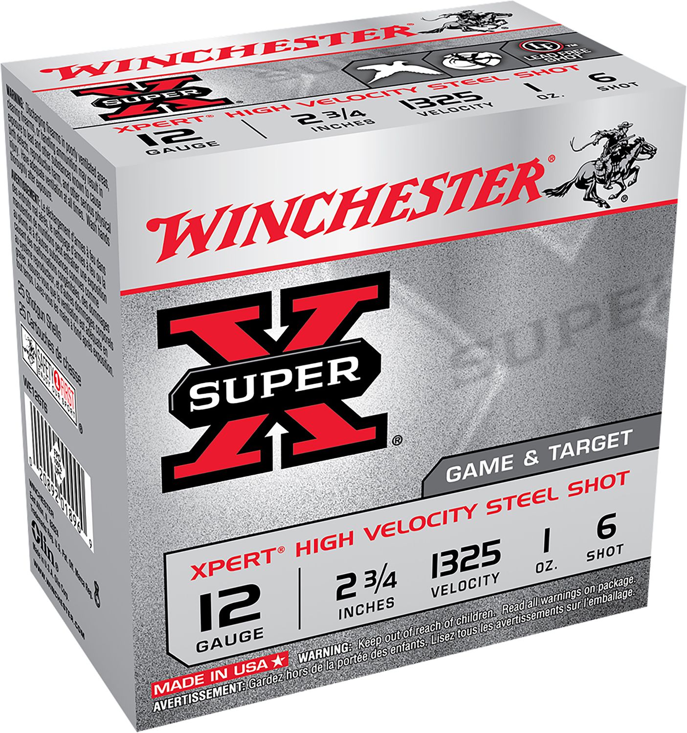 Winchester Ammo Super X Xpert WE12GTVP6, 12 Gauge, 2-3/4", 1 oz, 1325fps, 6 Shot, 100 Rd/bx