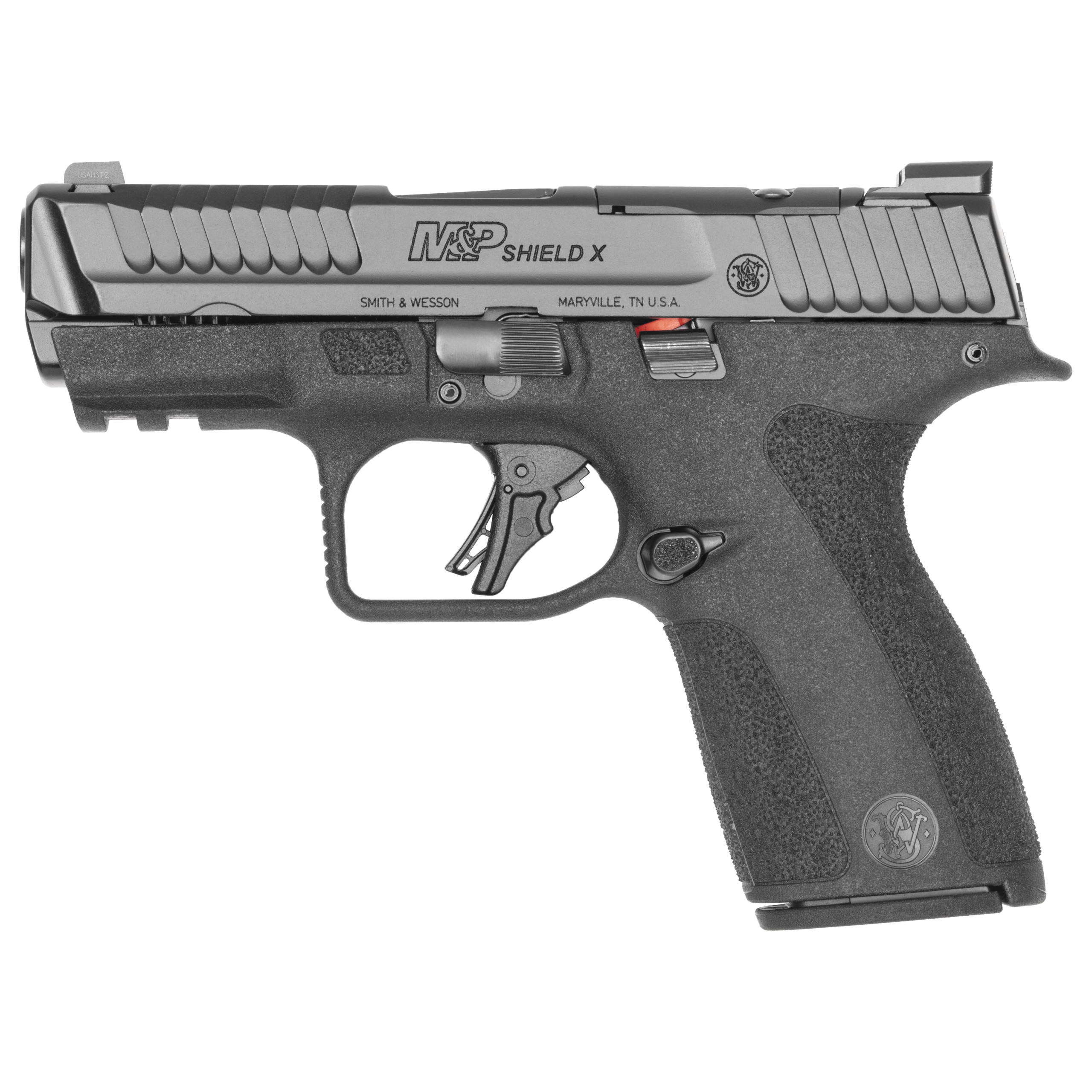 Smith & Wesson M&P9 Shield X Optic Ready Pistol 14263, 9mm, 3.6", Black Grips, Black Finish, 15 Rds