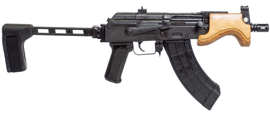 Century Arms Micro Draco Pistol HG9150-N, 7.62x39mm, 6.25in, Polymer Pistol Grip, w/Folding Brace, 30 Rds