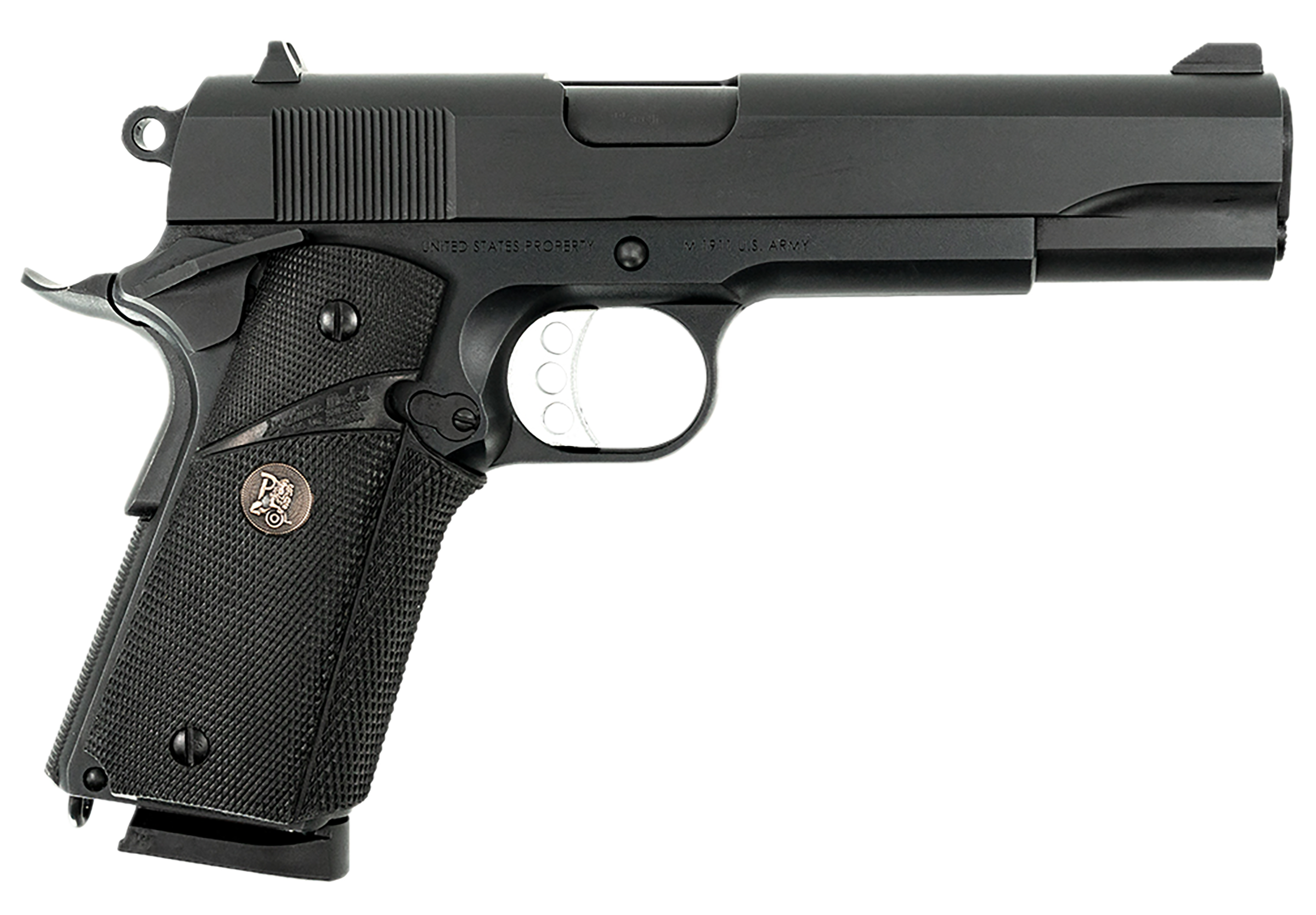 Tisas 1911 Meusoc Pistol 10100575, 45 ACP, 5in, Black Pachmayr Grips, QPQ Tenifer Cerakote Finish, 8 Rds