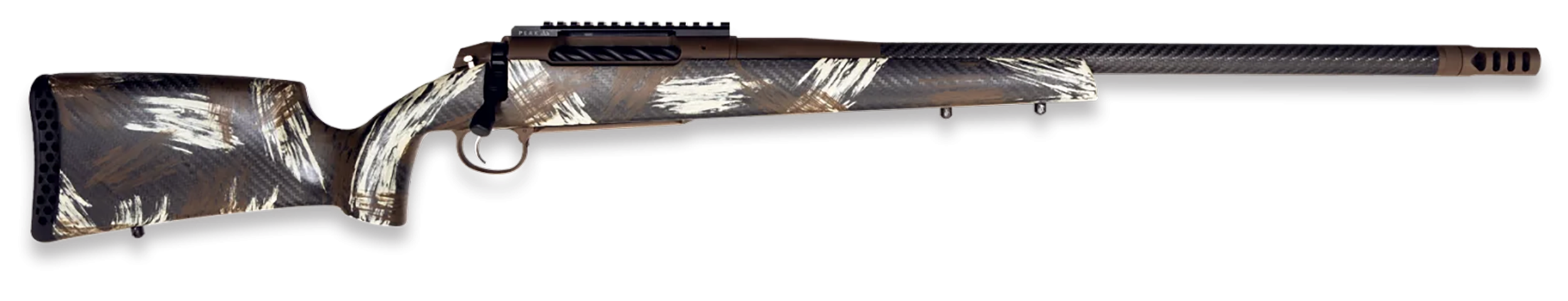 Weatherby 307 Alpine CT Bolt Action Rifle 3WACT7MMBR18B , 7mm BackCountry, 16" Threaded, Fixed Peak 44 Bastion Stock, Brown Sponge Pattern, 4 Rds