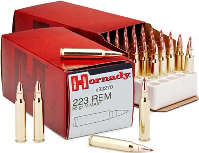 Hornady Varmint Express V-Max CF Rifle Ammunition 83270, 223 Rem, Varmint Express, V-Max, 55 GR, 3240 fps, 50 Rd/bx