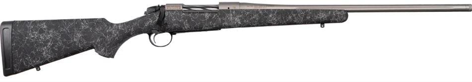 Bergara B-14 Hunter Bolt Action Rifle B14S101D, 308 Win, 18", Black/Grey Webbing Synthetic,Stainless Fluted/Grey Cerokote, 4 Rds
