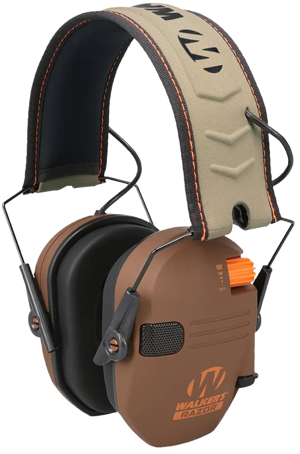 Walker Game Ear Razor Slim Electronic Muff GWP-RSEM-LEB, Brown, 23 dB Noise Reduction Rating
