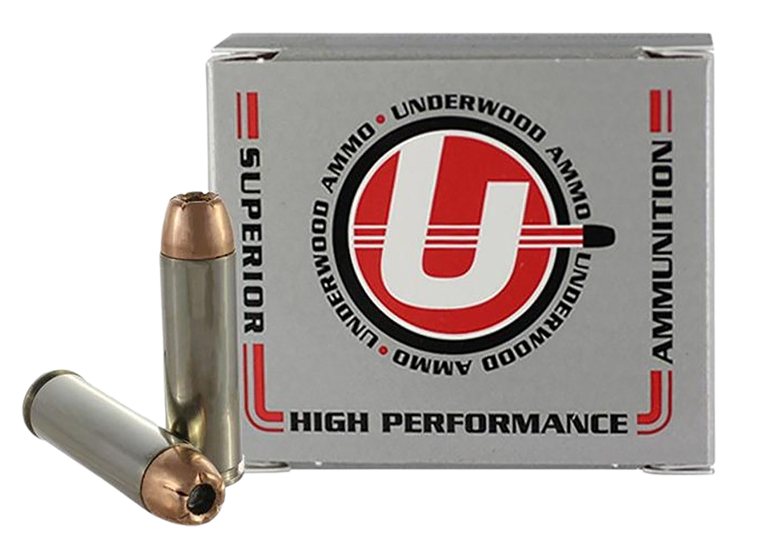 UnderwoodPistol Ammunition UA348, 500 S&W, Jacketed Hollow Point (JHP), 350GR, 1912fps, 20 Rd/bx