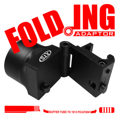 XTS 1913 Folding Buffer Tube Adapter Picatinny to AR Buffer Tube Black - XTS-1913FLDA