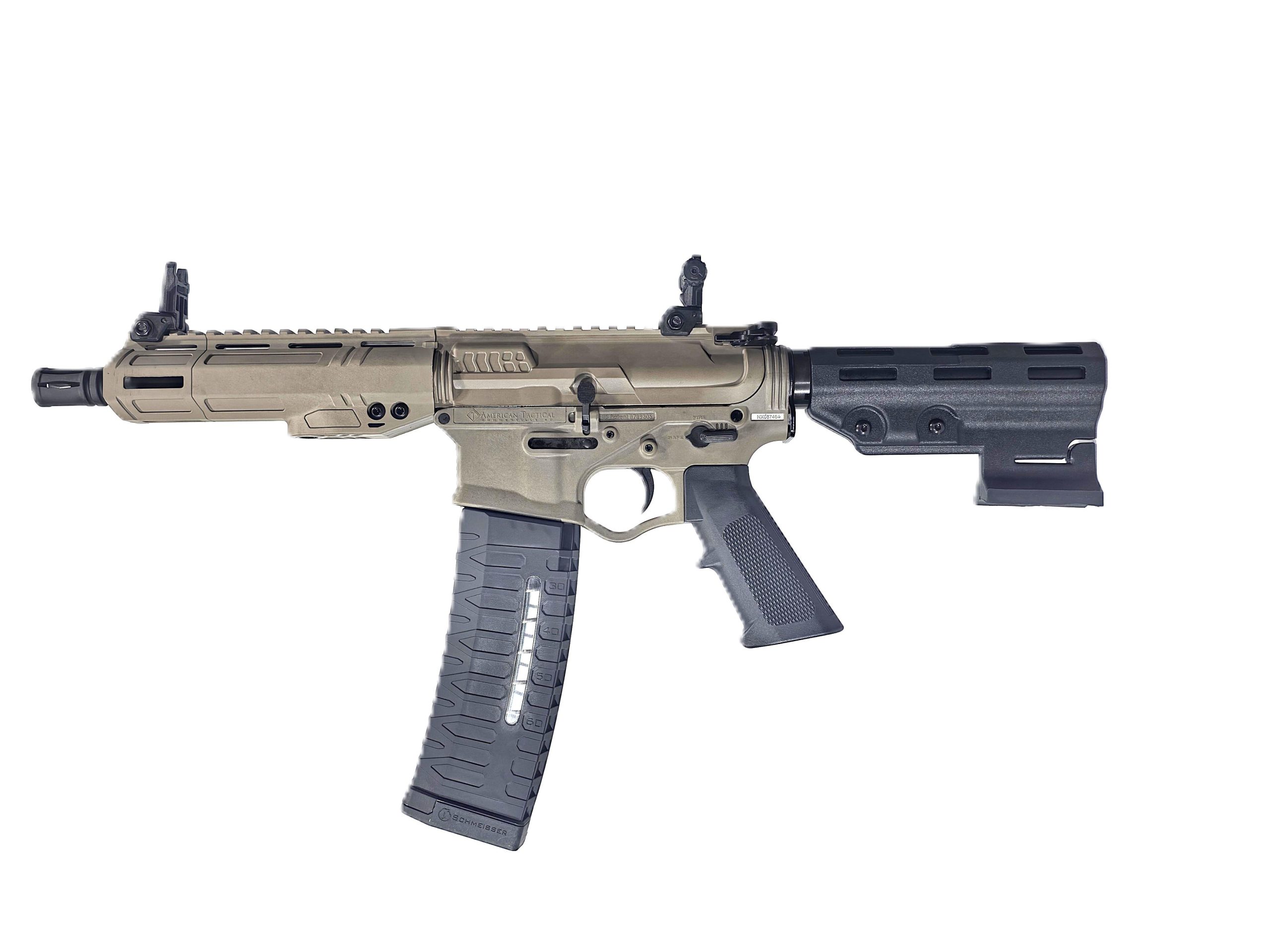 American Tactical Alpha Maxx Pistol ATIGAX5567MLCFDE, 223 Rem, 7.5in, A2 Pistol Grip, 60 Rds