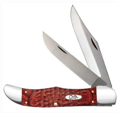 CaseJigged Dymalux Rosewood Folding Hunter with Leather Sheath (00189)