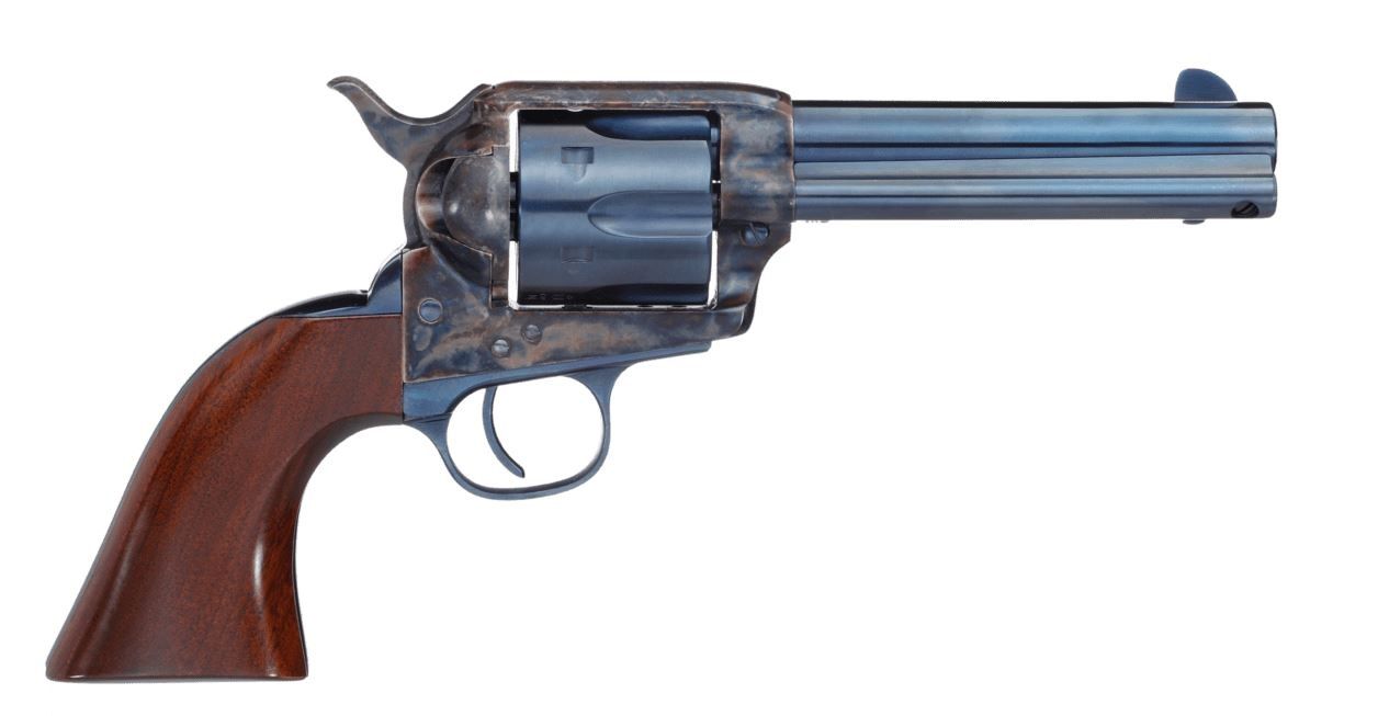 Taylors 1873 Cattleman Revolver 555117, 45 Long Colt, 4.75in, Walnut Grips, Casehardened Steel, 6 Rds