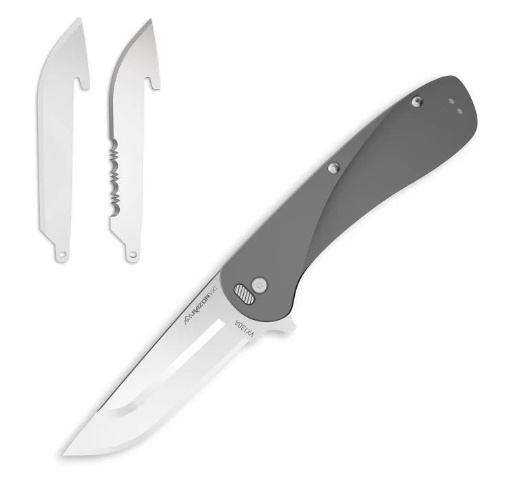 Outdoor Edge Razor VX 1 | ALUMINUM 3.0" Replaceable Blade | Spring Assisted | Every Day Carry Knife