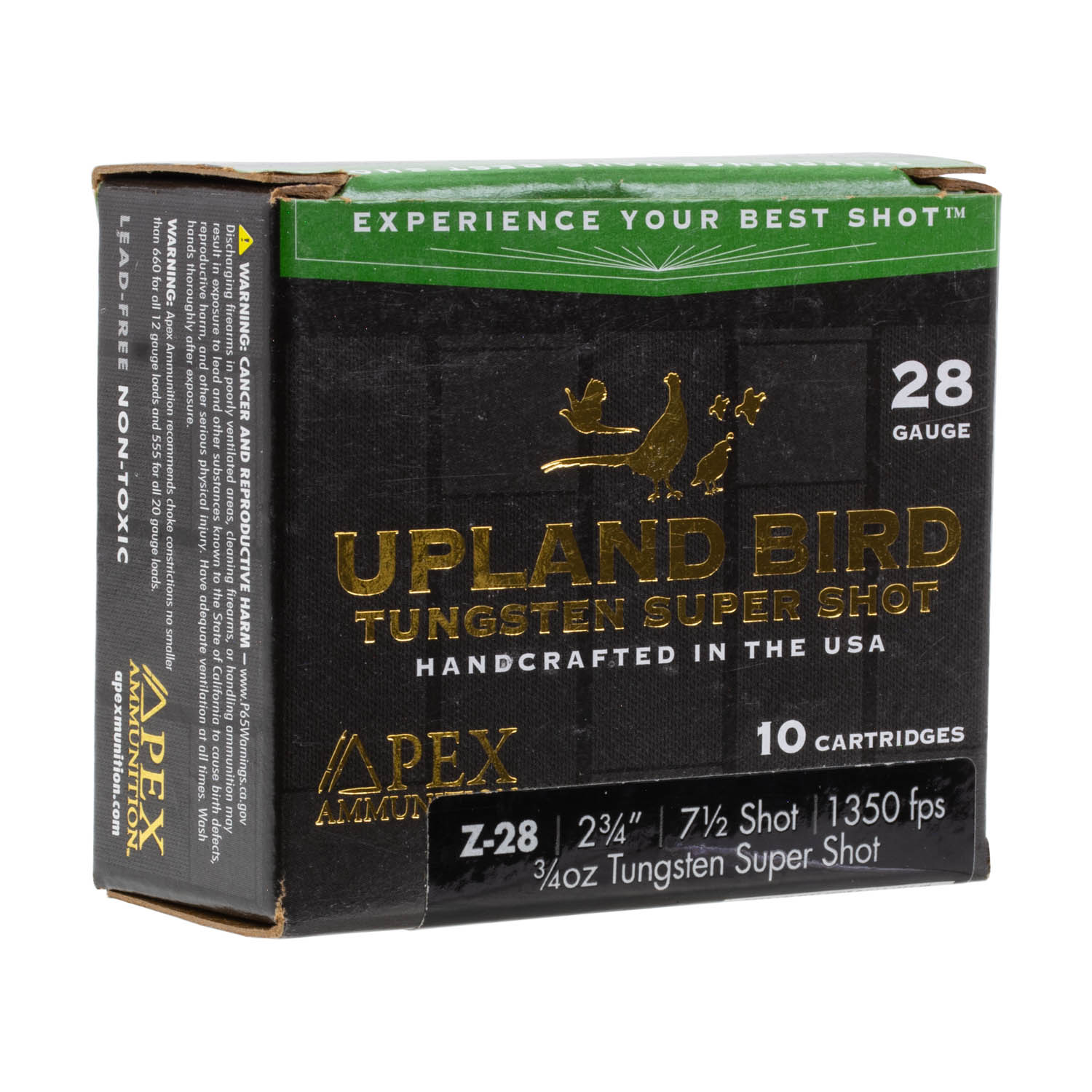 Apex Ammunition Upland Bird TSS, 28ga. 2-3/4" 3/4oz. #7.5 Shot, 10 Round Box