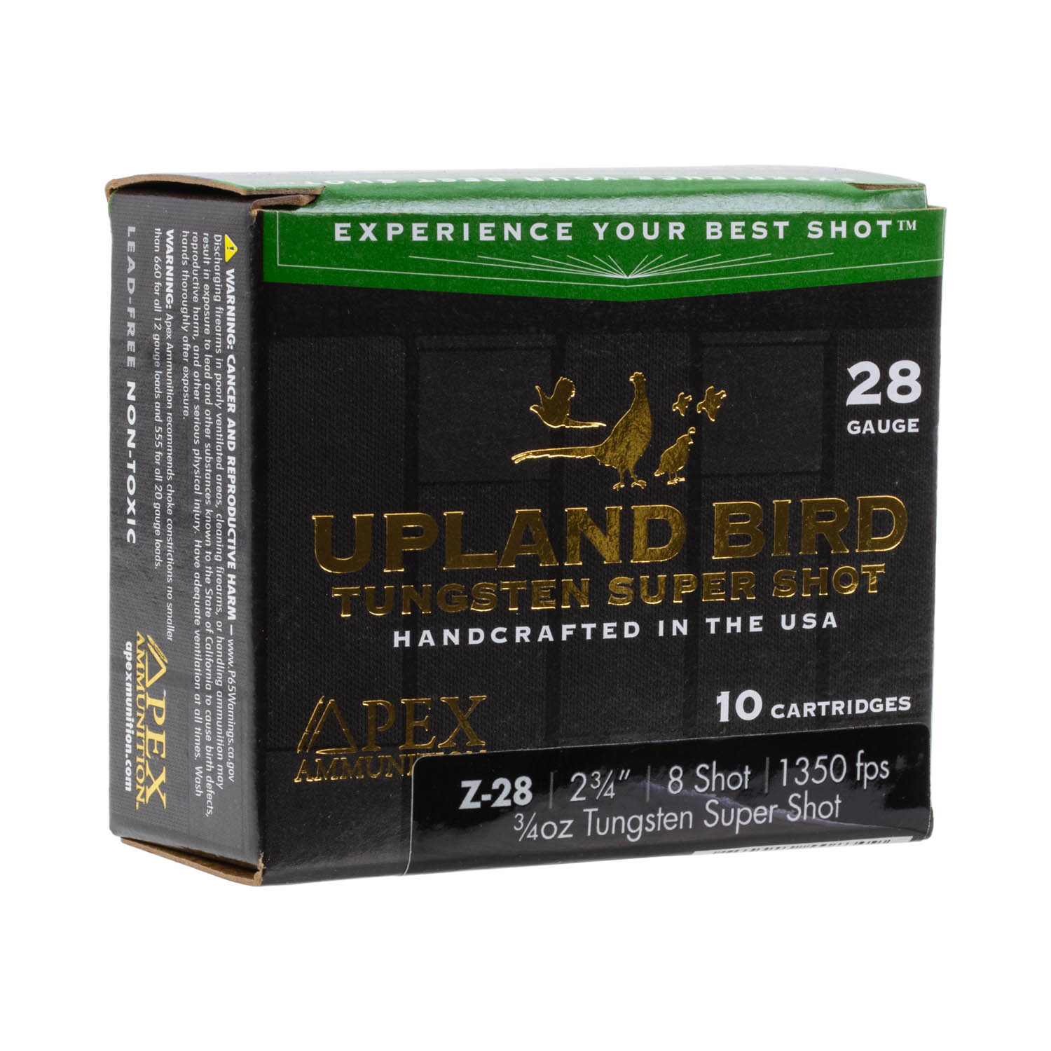 Apex Ammunition Upland Bird TSS, 28ga. 2-3/4" 3/4oz. #8 Shot, 10 Round Box