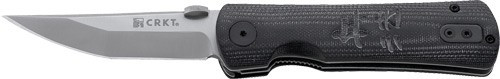 Columbia Bianchi River Heiho 3.13" Folding Plain Satin 8Cr14MoV SS Blade G10 Black Handle