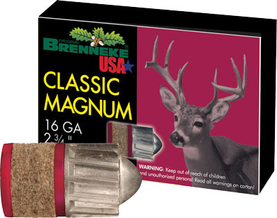 Brenneke Classic Magnum 16 Ga, 2.75", 1oz Slug, 5rd Box