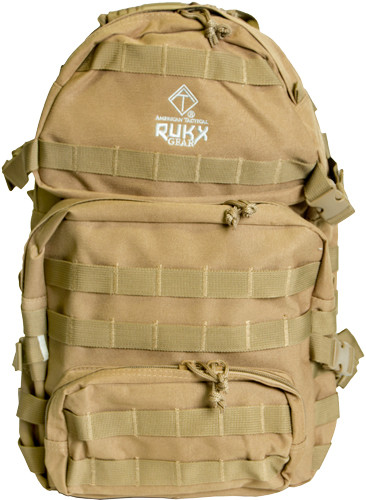 Rukx Gear Tactical 3 Day 600D Polyester 16" x 10" x 10" Tan