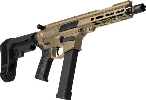 CMMG Banshee MK10 10mm, 8" Barrel, Coyote Brown Cerakote, Black Nitride Barrel Black Magpul MOE CMMG 6 Position RipBrace, 30rd