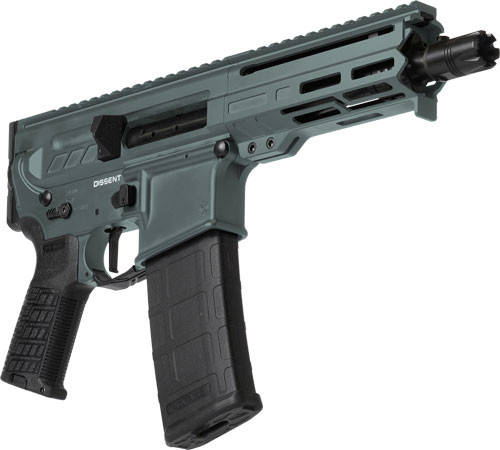 CMMG Dissent 300 Blackout, 6.5" Barrel, Charcoal Green Cerakote, OEM Grip, Picatinny Buffer Adapter, 30rd