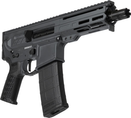 CMMG Pistol Dissent Mk4 .300 Blk, 6.5" Barrel, Side Charger, Sniper Gray, 30rd