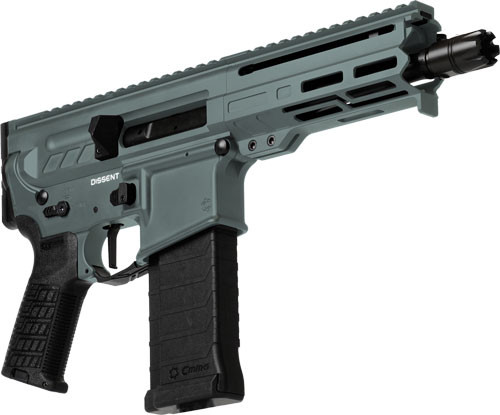 CMMG Dissent 5.7x28mm, 6.5" Barrel, Charcoal Green Cerakote, OEM Grip, Picatinny Buffer Adapter, 32rd