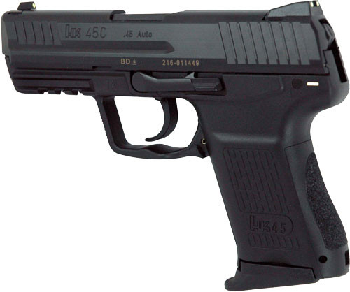HK HK45C LEM DAO .45 ACP, 4" Barrel, Night Sights, Black, 8rd