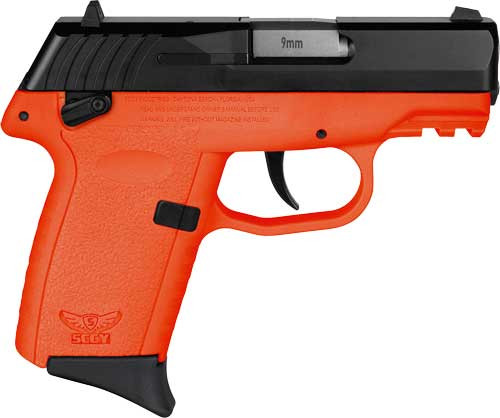 SCCY Industries CPX-1 Gen3 9mm, 3.1" Barrel, Orange Finish, 10rd