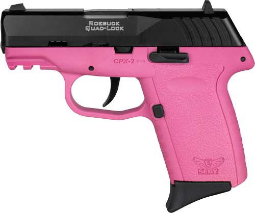 SCCY CPX-2 Gen 3, 9mm, 3.1" Barrel, Black, Slide, Pink 3 Dot Sights, 10rd