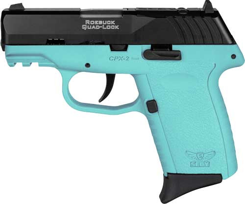 SCCY Industries CPX-2 Gen3 RD 9mm, 3.10" Barrel, SCCY Blue Polymer Picatinny Rail Serrated Black Nitride SS Slide, SCCY Blue, 10rd