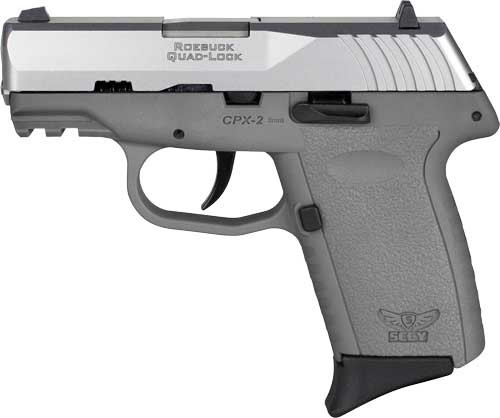 SCCY CPX-2 Gen 3, Polymer Compact, 9mm, 3.1" Barrel, Stainless Slide, Gray 3 Dot Sights, 10rd