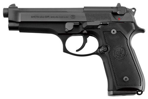 Beretta 92FS 9mm, 4.9" Barrel, 3-Dot Sights, Safety/Decocker, Black, 10rd
