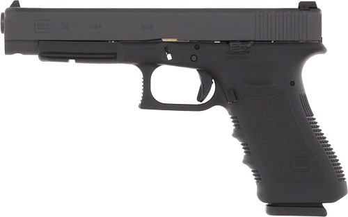 Glock 34 Long Slide 9mm, 5.32" Barrel, Adjustable Sights, Black, 17rd