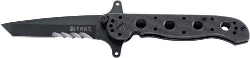 Columbia Bianchi River M16 13SFG 3.50" Folding Tanto Veff Serrated 1.4116 TiN Blade G10 Black Handle