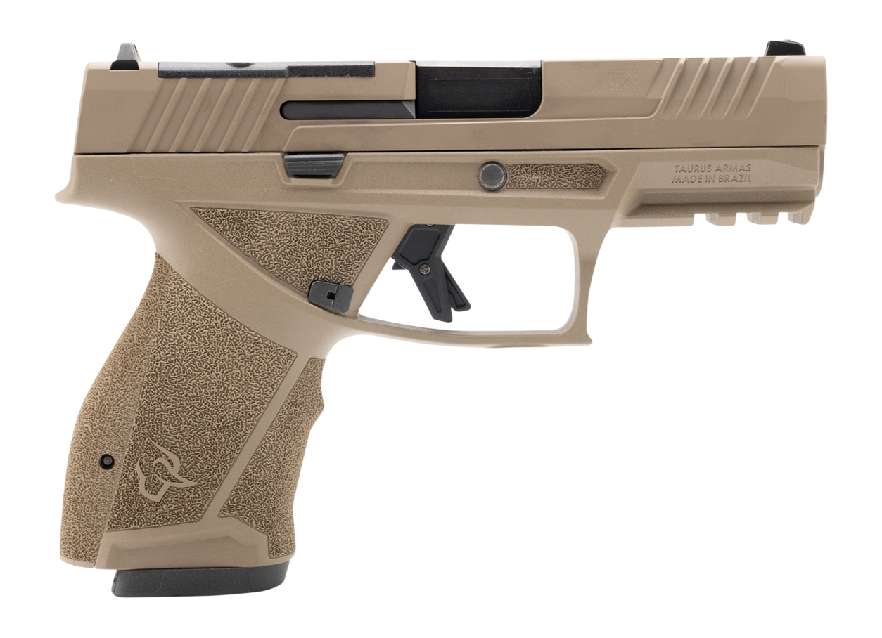 Taurus TX 9 Optic Ready Pistol 1-TX9C441-MF, 9mm, 4in, Interchangeable Backstrap Grips, Flat Dark Earth Finish, 15 Rds