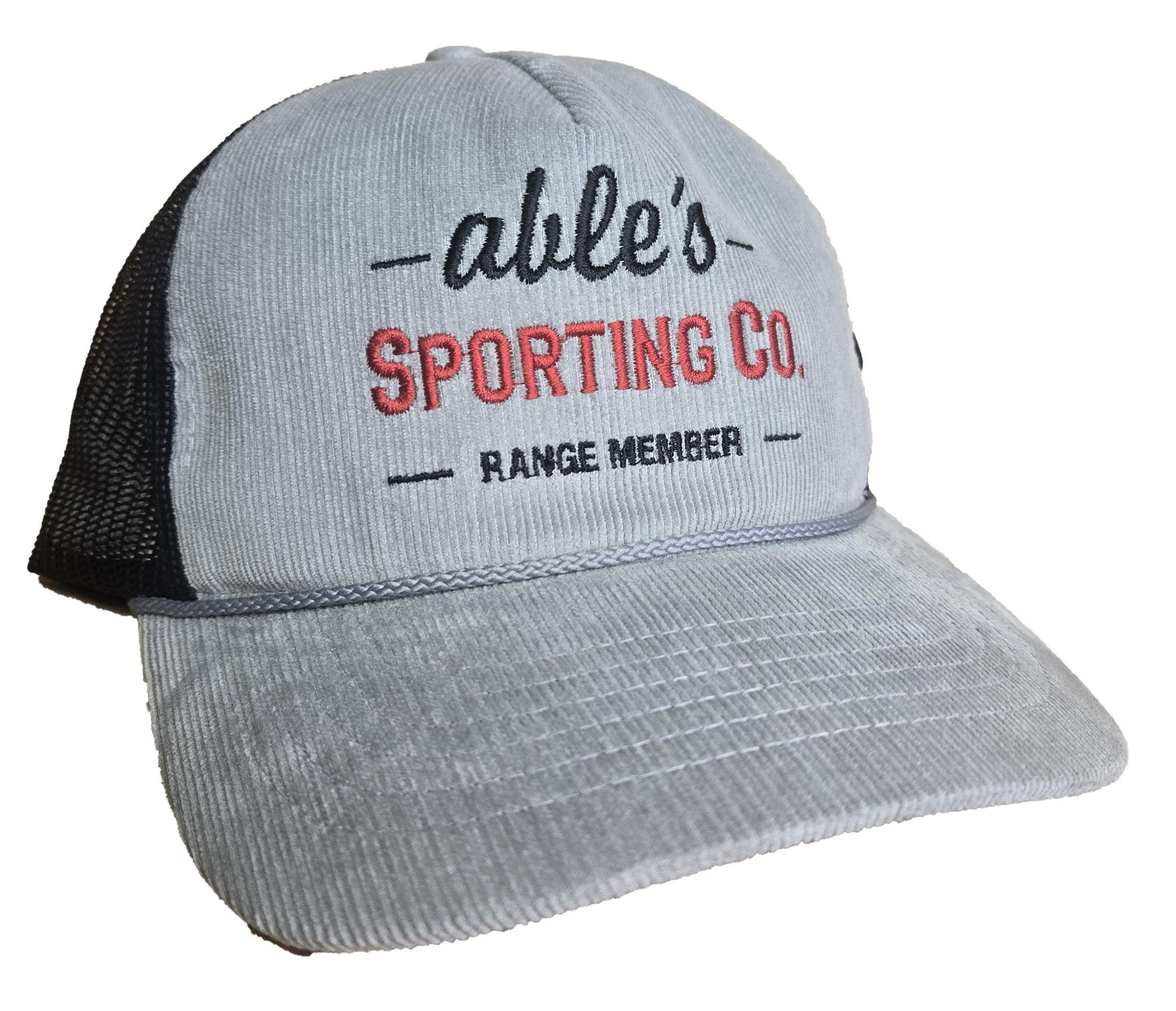 Able's Cap, Richrdson 930 | Troutdale Classic Rope Cap. Light Grey Corduroy w/ Grey Rope, Hat (AC047)
