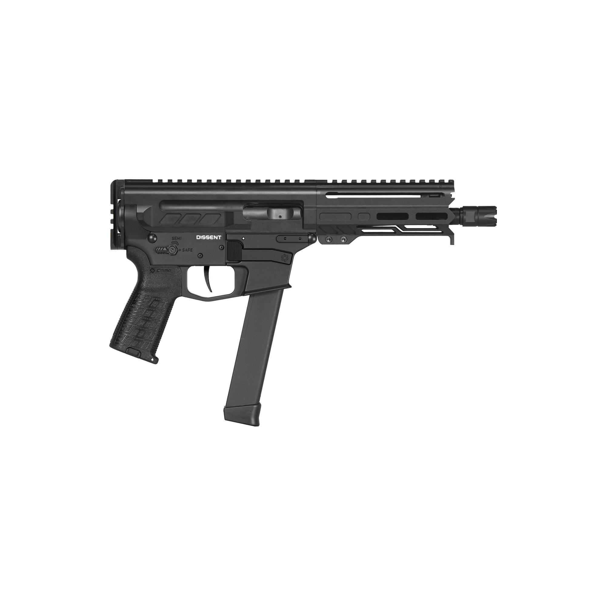 CMMG MKGs Dissent Pistol 99A68A2-AB, 9mm, 6.5", M-LOK Handguard, Armor Black Finish, 33 Rds