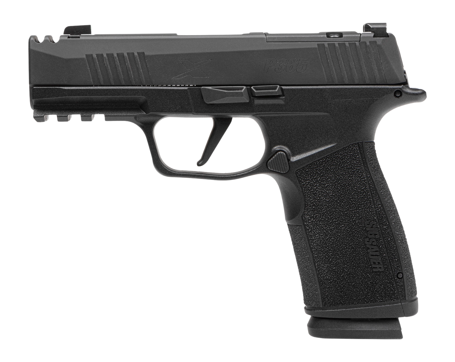 Sigarms P365 XMacro COMP Optic Ready Pistol 365XCA-9-COMP-MS-10, 9mm, 3.10in, Black Polymer Grips, Black Nitron Finish, 10 Rds