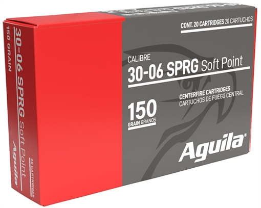 Aguila 30-06Springfield 150gr InterLock Boat Tail Soft Point 20 Per Box/10 Case 8108AG