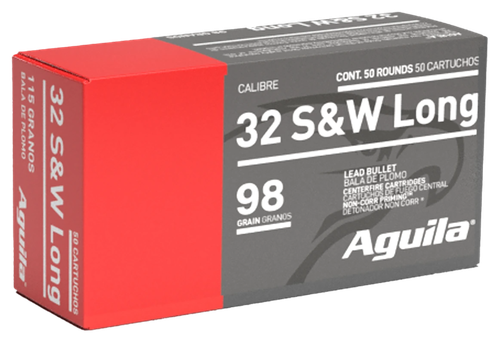 Aguila Ammunition Pistol, 32 S&W Long, 98Gr, Solid Point, 50rd Box