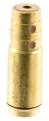 AIMSHOT BORE SIGHT 9MM W/ EXTERNAL BATTERY BOX RED BS9 BS9MM