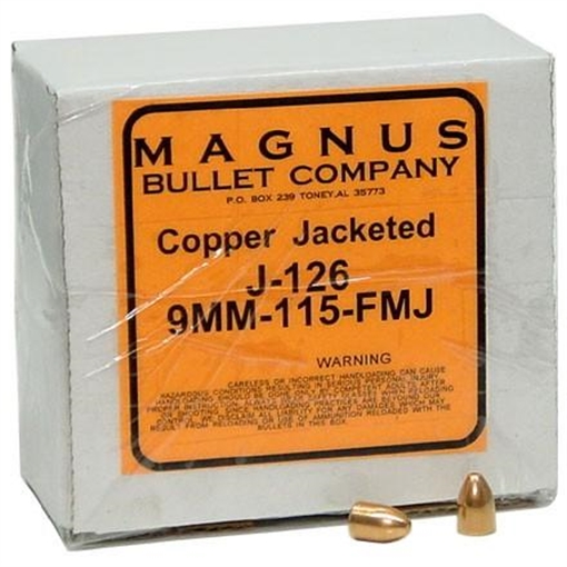 Allstar/Magnus Bullets 9mm .355" 115 gr FMJ 500/ct J-126-500