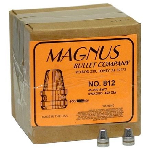 Allstar/Magnus Swaged Lead Bullets .45 cal .452" 200 gr SWC 500/ct 812