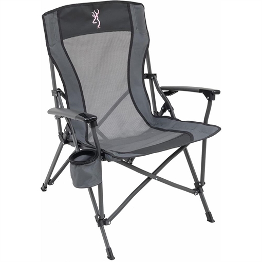 Alps Browning Fireside Camping Chair Charcoal/Grey with Pink Buckmark 8517958